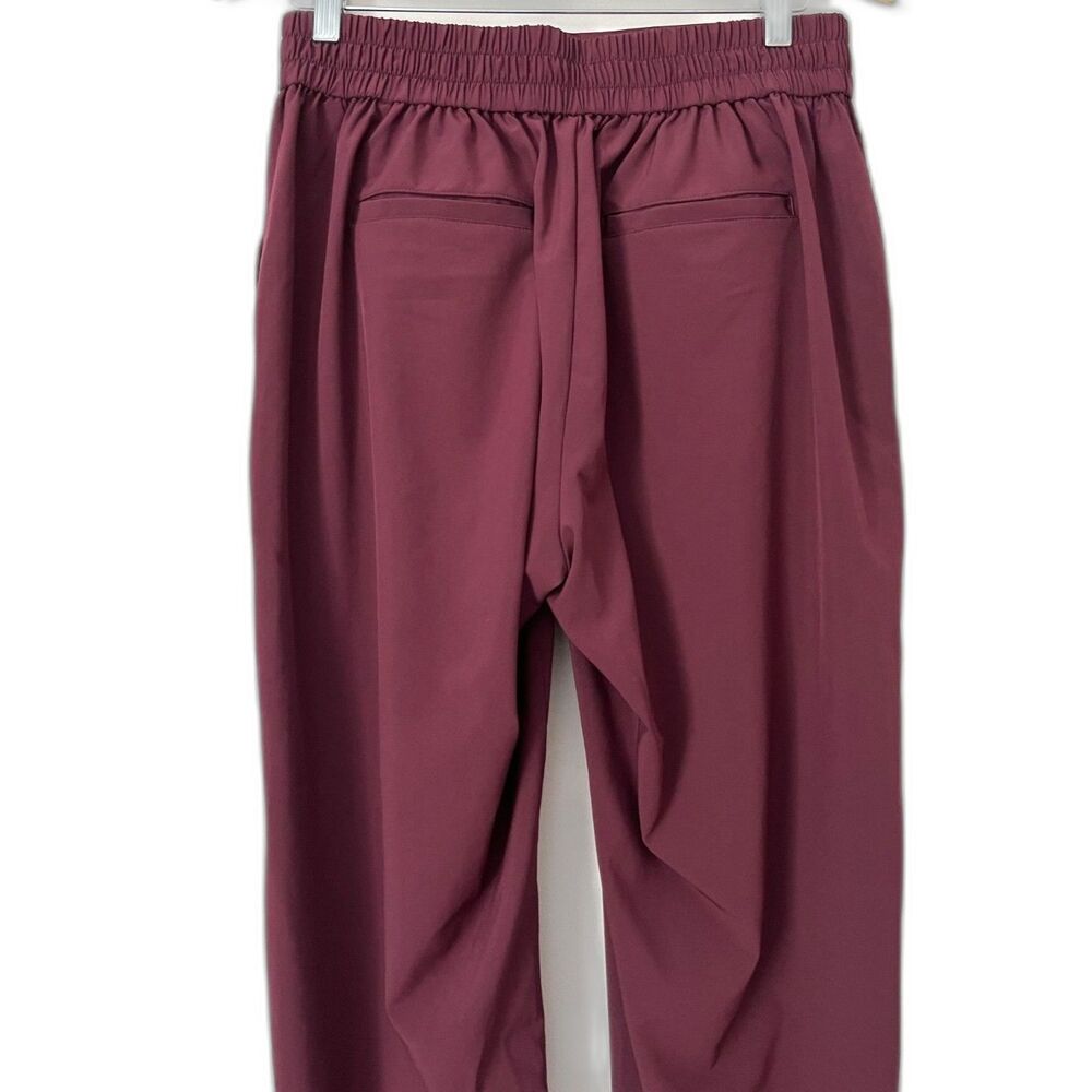 Lou & Grey Wanderweave Straight Leg Ankle Pant Medium Burgundy Travel Stretch - Picture 5 of 11